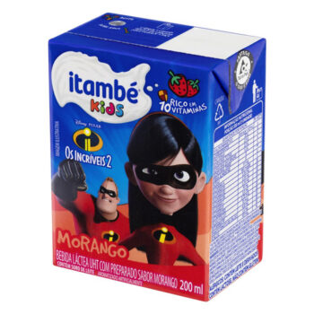 Bebida Láctea UHT Morango Os Incríveis 2 Itambé Kids Caixa 200ml