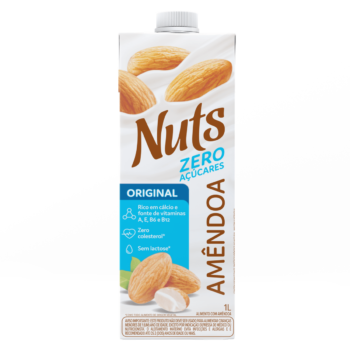 Bebida à Base de Amêndoa Original Zero Açúcar Nuts Caixa 1l