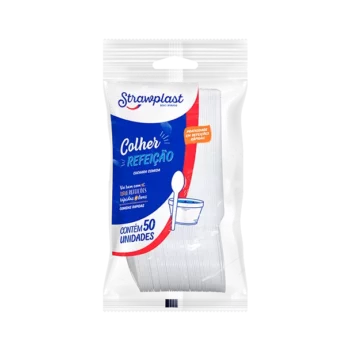 COLHER PLAST REFEICAO CRISTAL STRAWPLAST 50 UN
