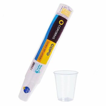 COPO DESC COPOBRAS TRANSP 100UN 180ML