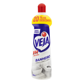 Desinfetante Banheiro Tira-Limo Veja X-14 Squeeze 500ml Grátis 20% de Desconto