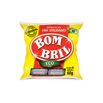 Esponja Aço Bom Bril Eco 60g 8 Unidades