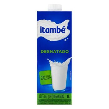 Leite UHT Desnatado Itambé Caixa com Tampa 1l
