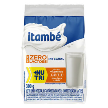 Leite em Pó Instantâneo Integral Zero Lactose Itambé Nolac Pacote 300g