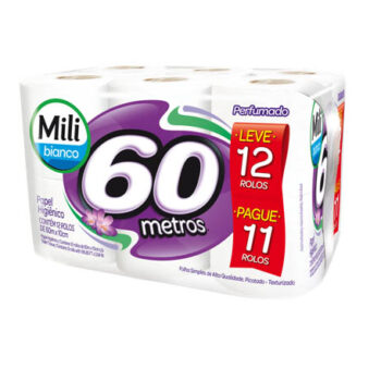 PAPEL HIG MILI BIANCO PERF 60M 12UN