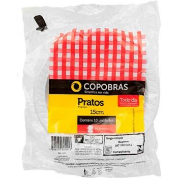 PRATO PLAST COPOBRAS 15CM 10UN