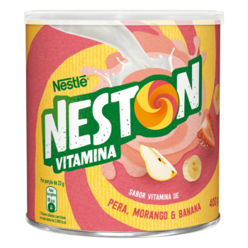 Pó para Preparo de Bebida Vitamina de Pera, Morango & Banana Neston Lata 400g