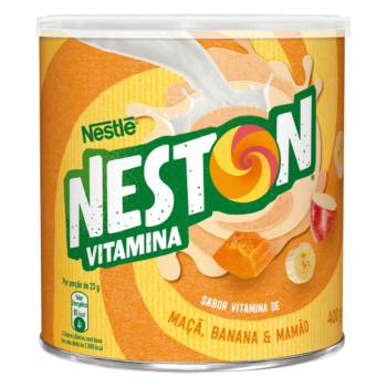 Pó para Preparo de Bebida Vitamina de Maçã, Banana & Mamão Neston Lata 400g