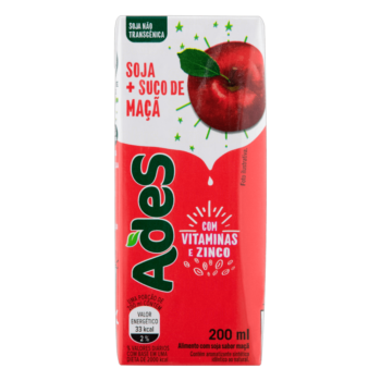 Bebida à Base de Soja Maçã Ades Caixa 200ml